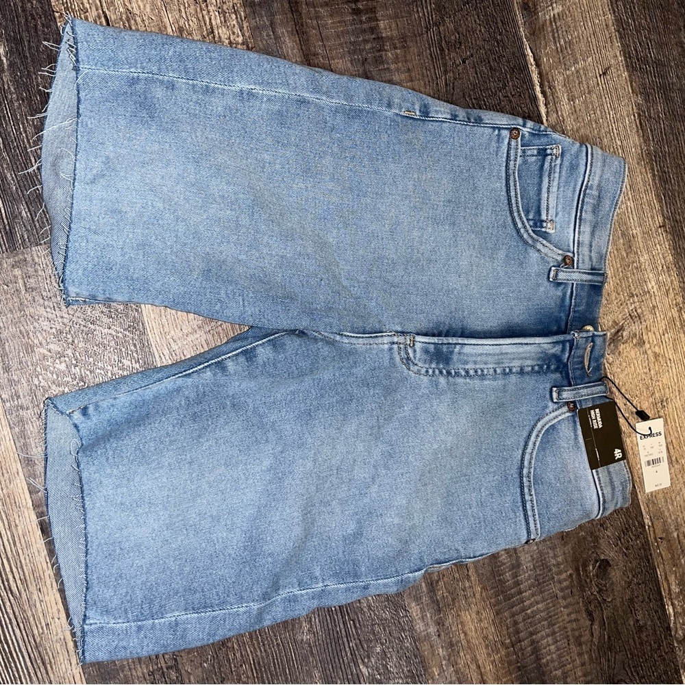 Express high rise Jean Bermuda shorts